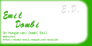 emil dombi business card